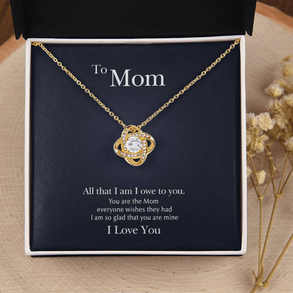 I Owe To You Love Knot Necklace