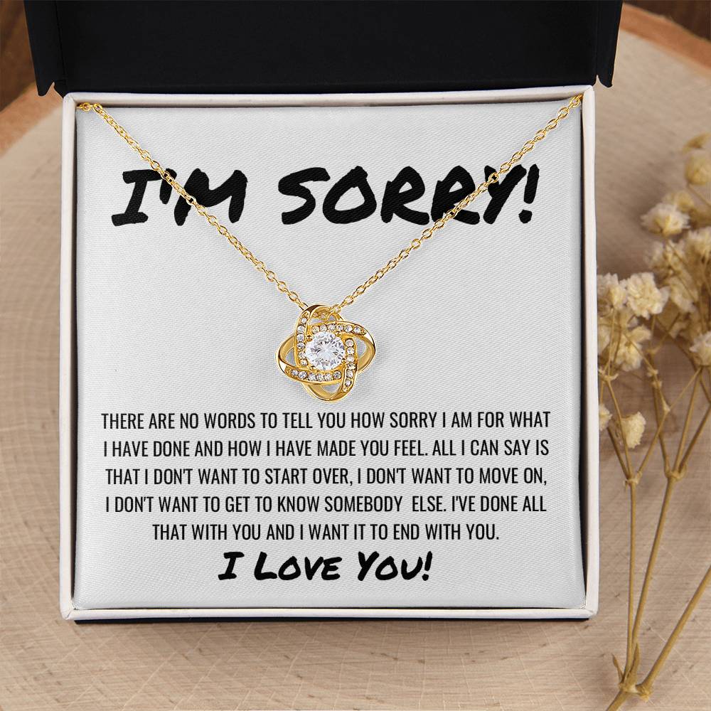 Heartfelt Apology Necklace Love Knot Necklace