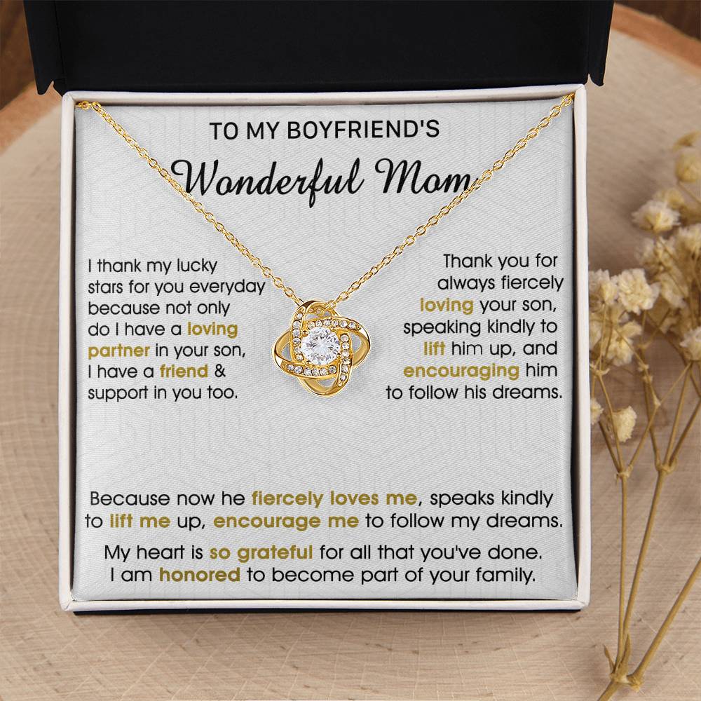 Gift For Boyfriend's Mom - His Dream - Love Knot Love Knot Necklace