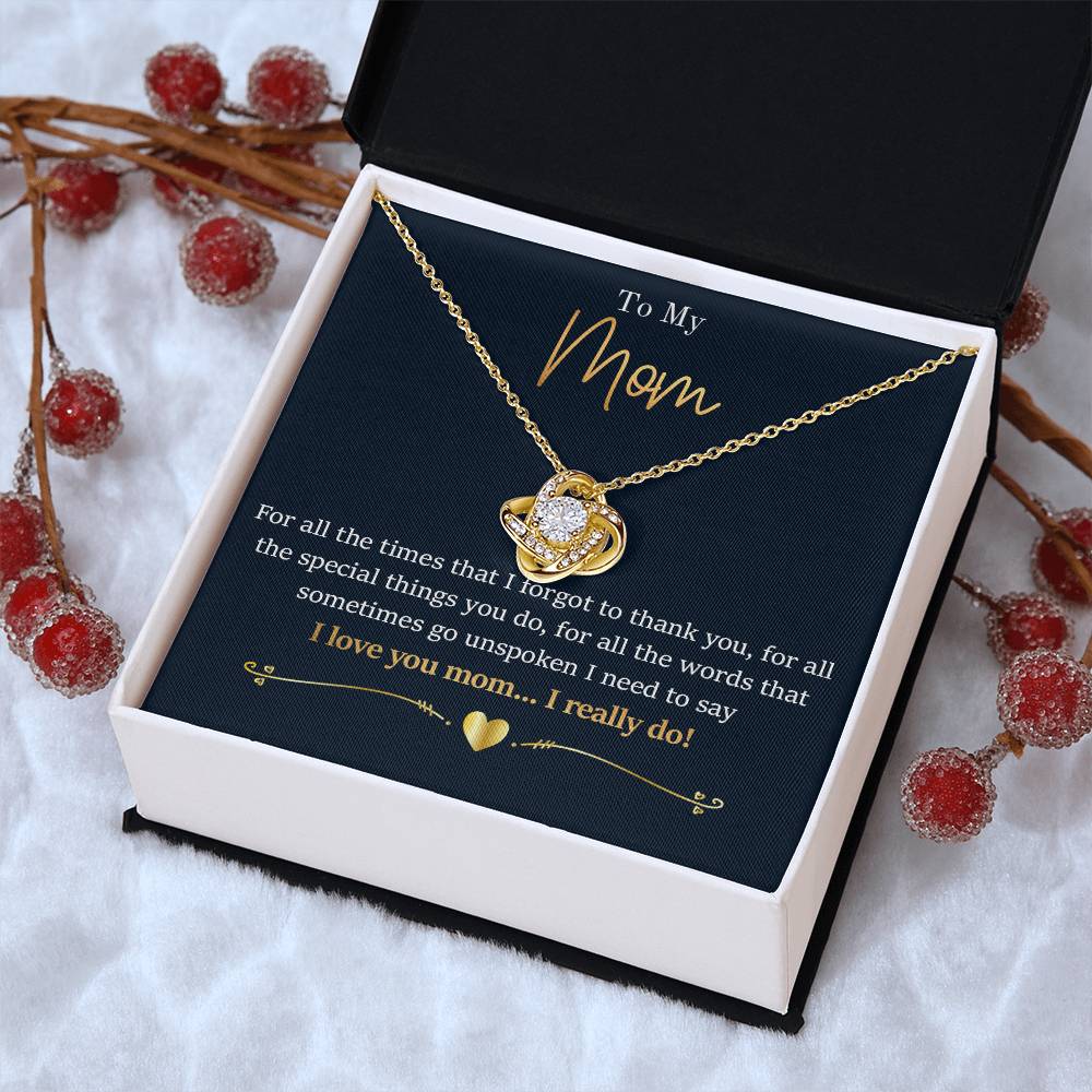 Mom - For All The Times 1 Love Knot Necklace