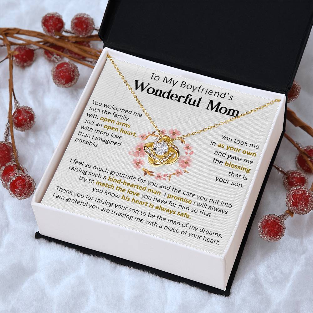 Gift For Boyfriend's Mom Welcomed Kind Hearted Love Knot Necklace Love Knot Necklace