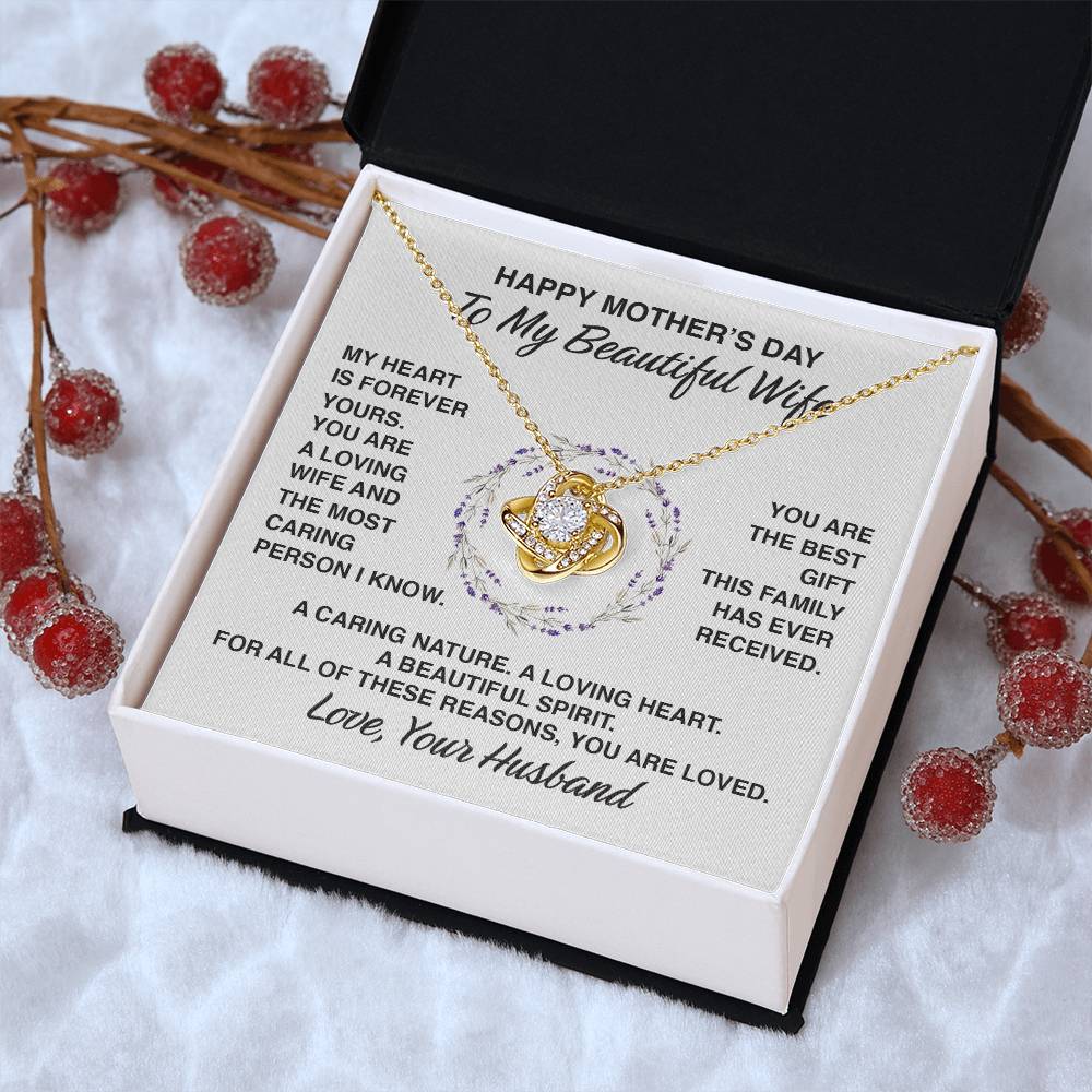 Delivery By Mother's Day Wf014 Love Knot Necklace Gift For Wife Love Knot Necklace