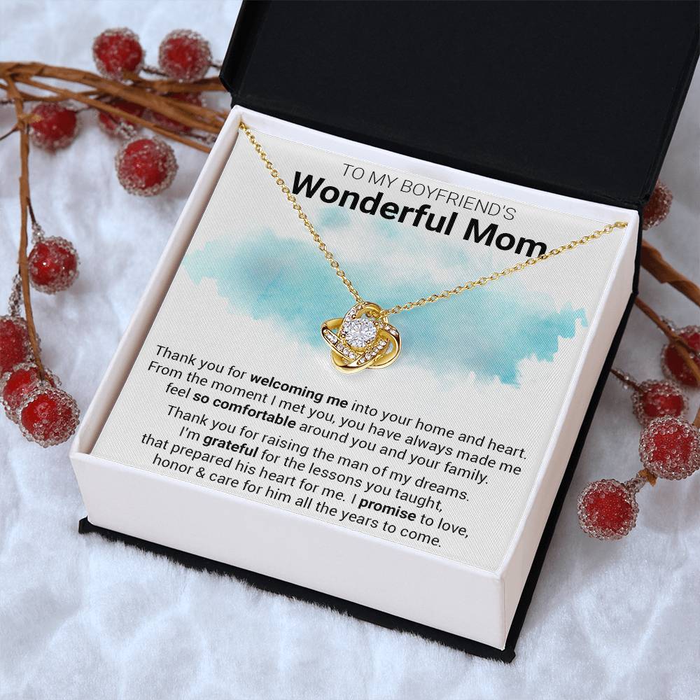 Gift For Boyfriend's Mom Comfortable Prepared Love Knot Necklace Love Knot Necklace