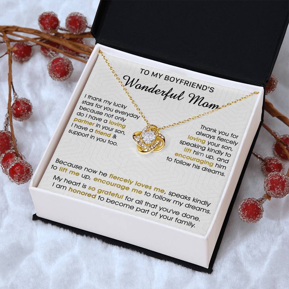 Gift For Boyfriend's Mom - His Dream - Love Knot Love Knot Necklace