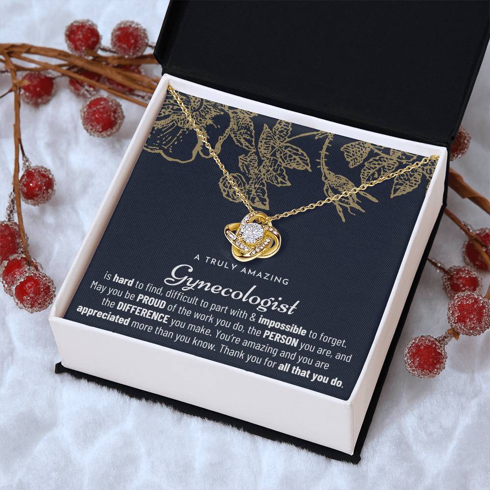 Gift For Gynecologist Gynecologist Gift Gynecologist Appreciation Gift Love Knot Necklace