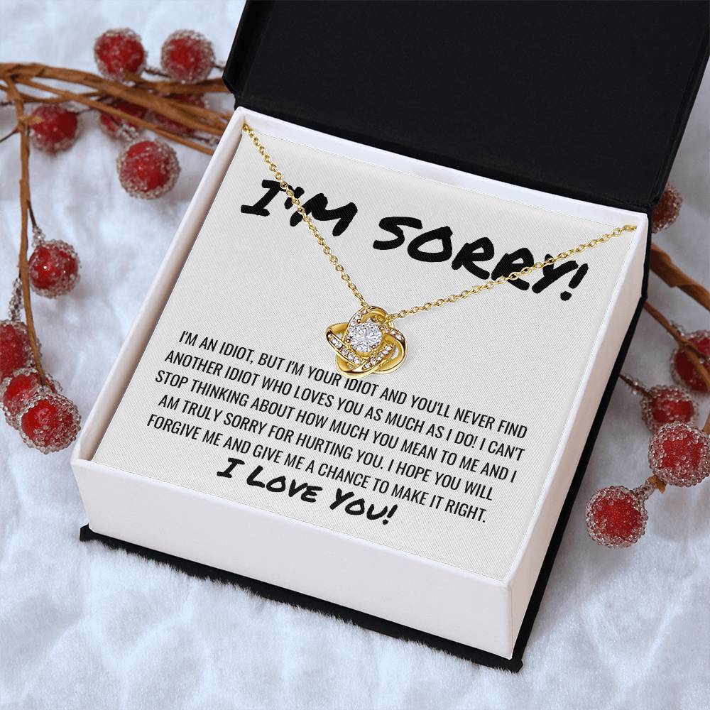 Sorry Apology Necklace 1 Love Knot Necklace