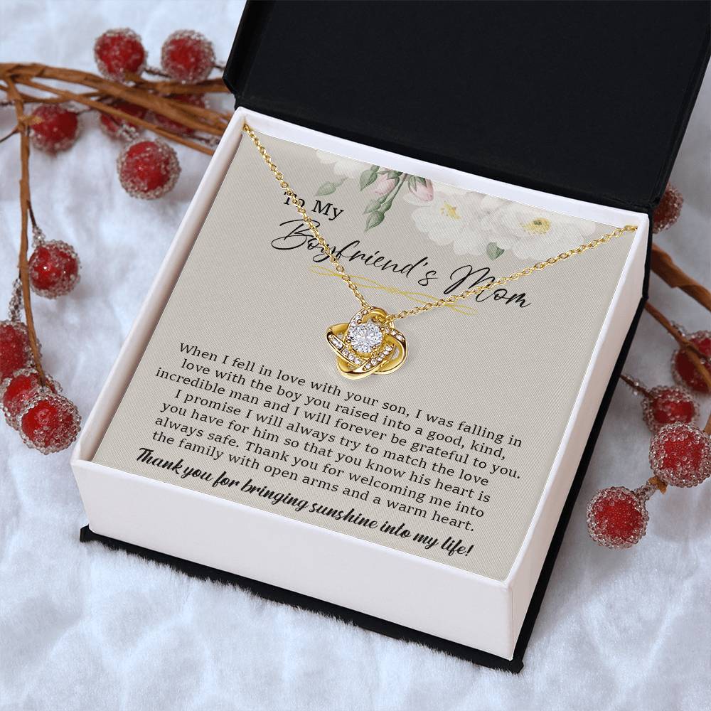 To My Boyfriend's Mom Necklace Gift For Boyfriend Mom Boyfriends Mom Mothers Day Gift Birthday Gift Boyfriend's Mom Love Knot Necklace