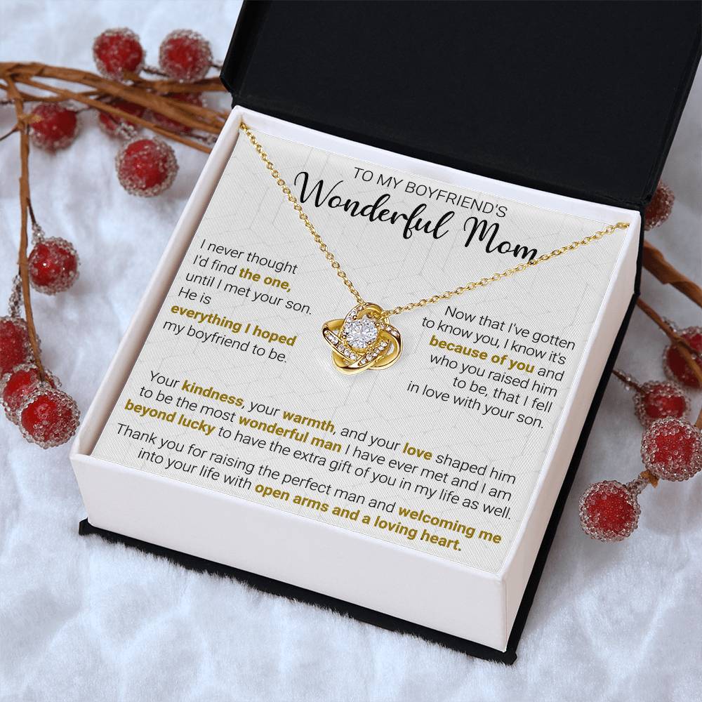 Gift For Boyfriend's Mom - Everything I Hope - Love Knot Love Knot Necklace