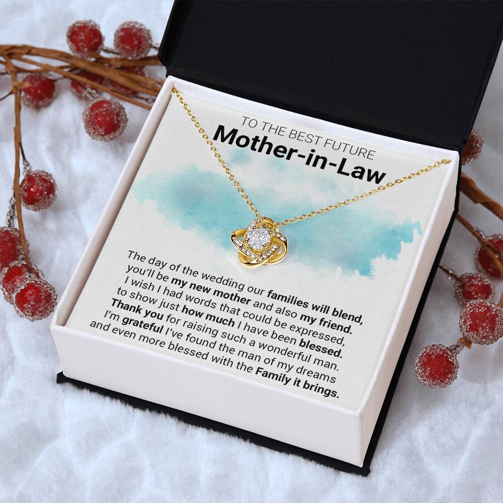Gift For Future Mother-In-Law Families Blend Love Knot Necklace Love Knot Necklace