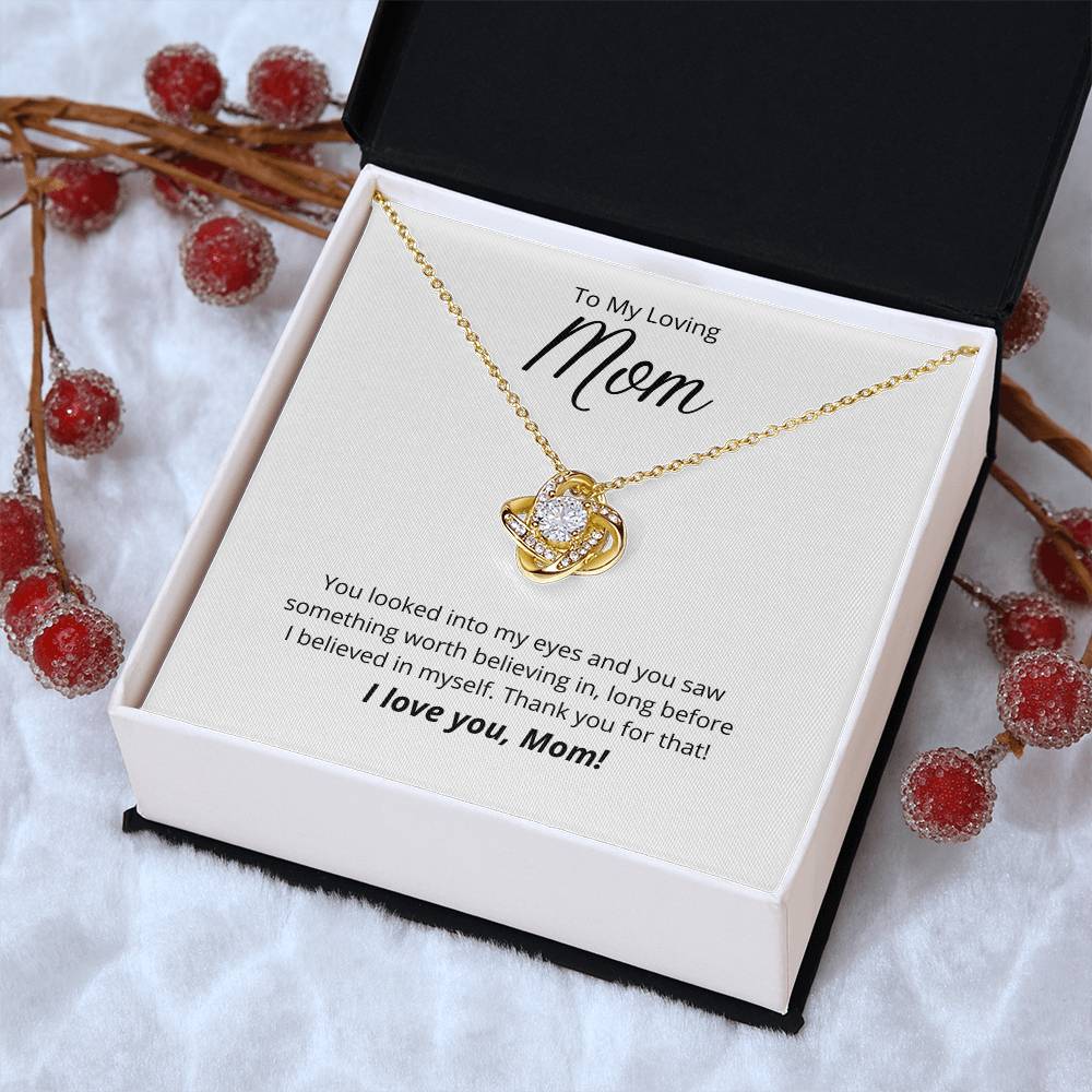 Thank You For Believing In Me 💐 1 Love Knot Necklace