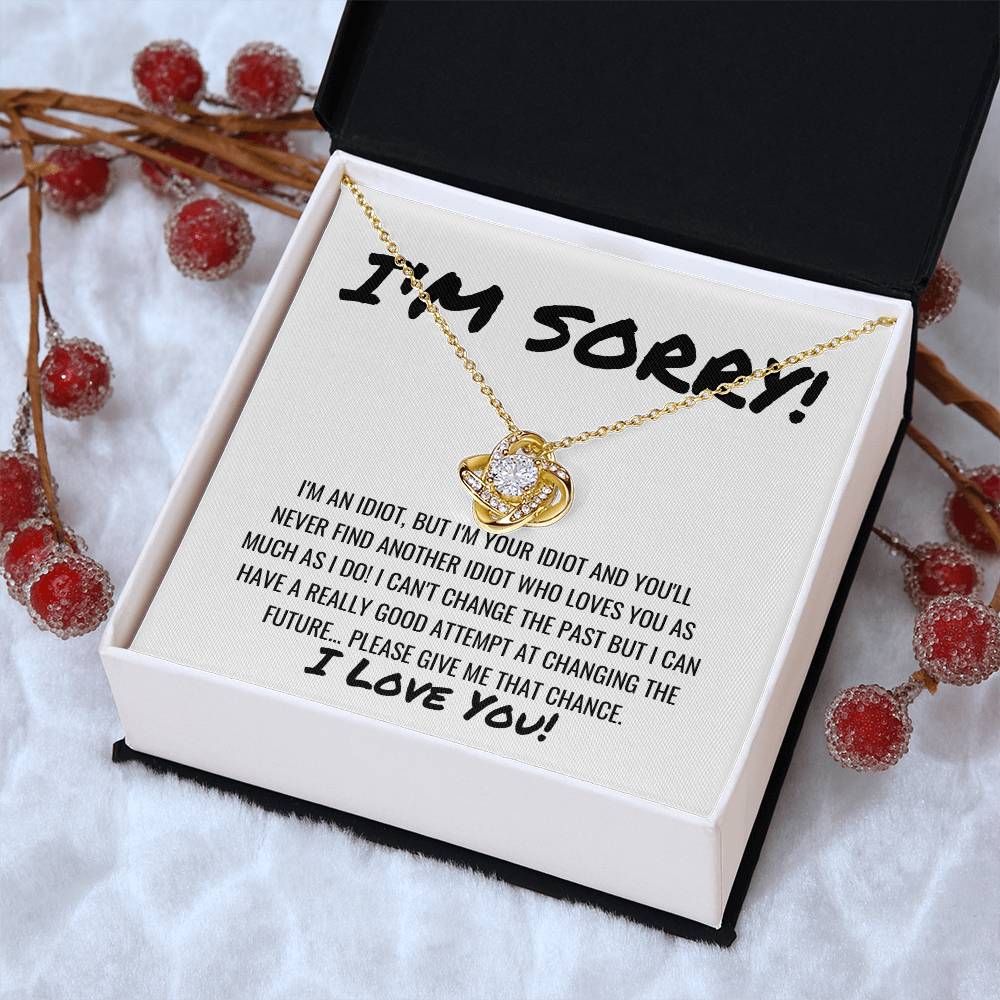 Sorry Apology Necklace 8 Love Knot Necklace