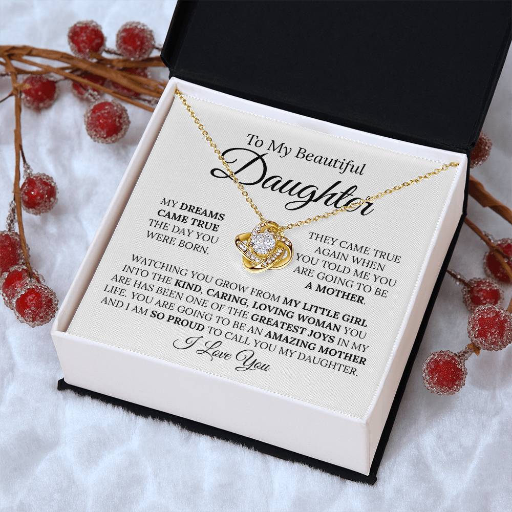 Heartfelt Mother-To-Be Mother's Day Gift Love Knot Necklace