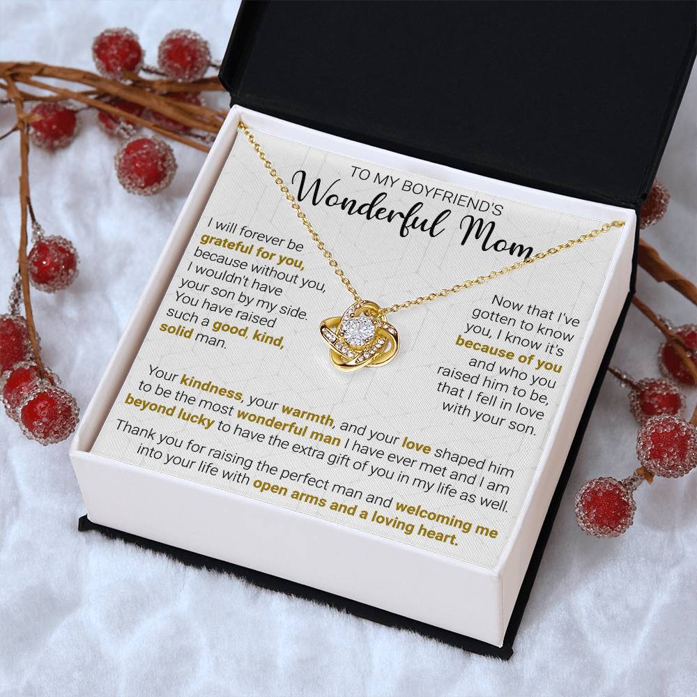 Gift For Boyfriend's Mom - Forever - Love Knot Love Knot Necklace