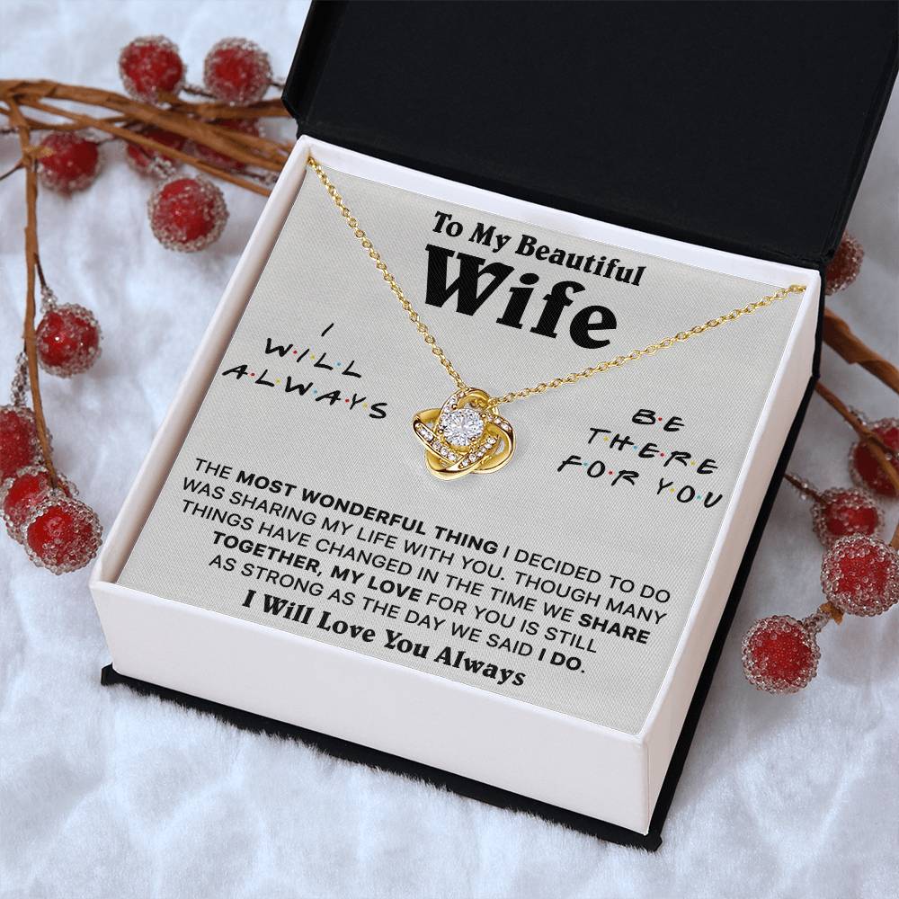 Gift For Wife Lux Be There I Do Love Knot Necklace Love Knot Necklace