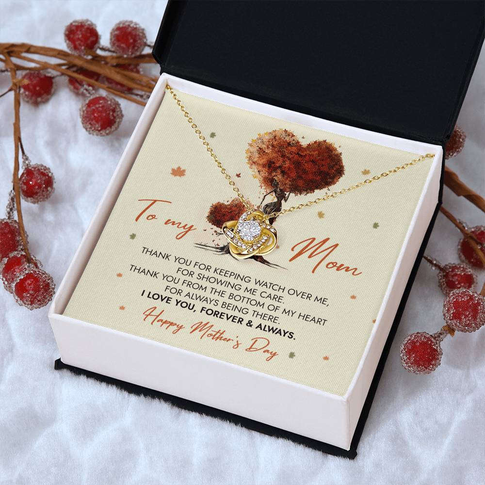 To My Mom Necklace Mother's Day Gift For Mom Thank You Mom Jewelry Gift Love Knot Necklace