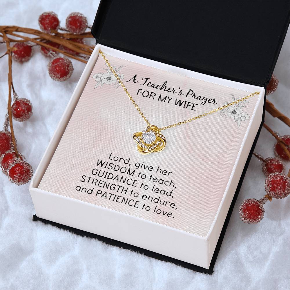 Mothers Day Gift For Wife Teacher Gifts Push Gift Ideas Wife Gift From Husband Wife Birthday Gift Ideas Wife Mother'S Day Necklaces Love Knot Necklace