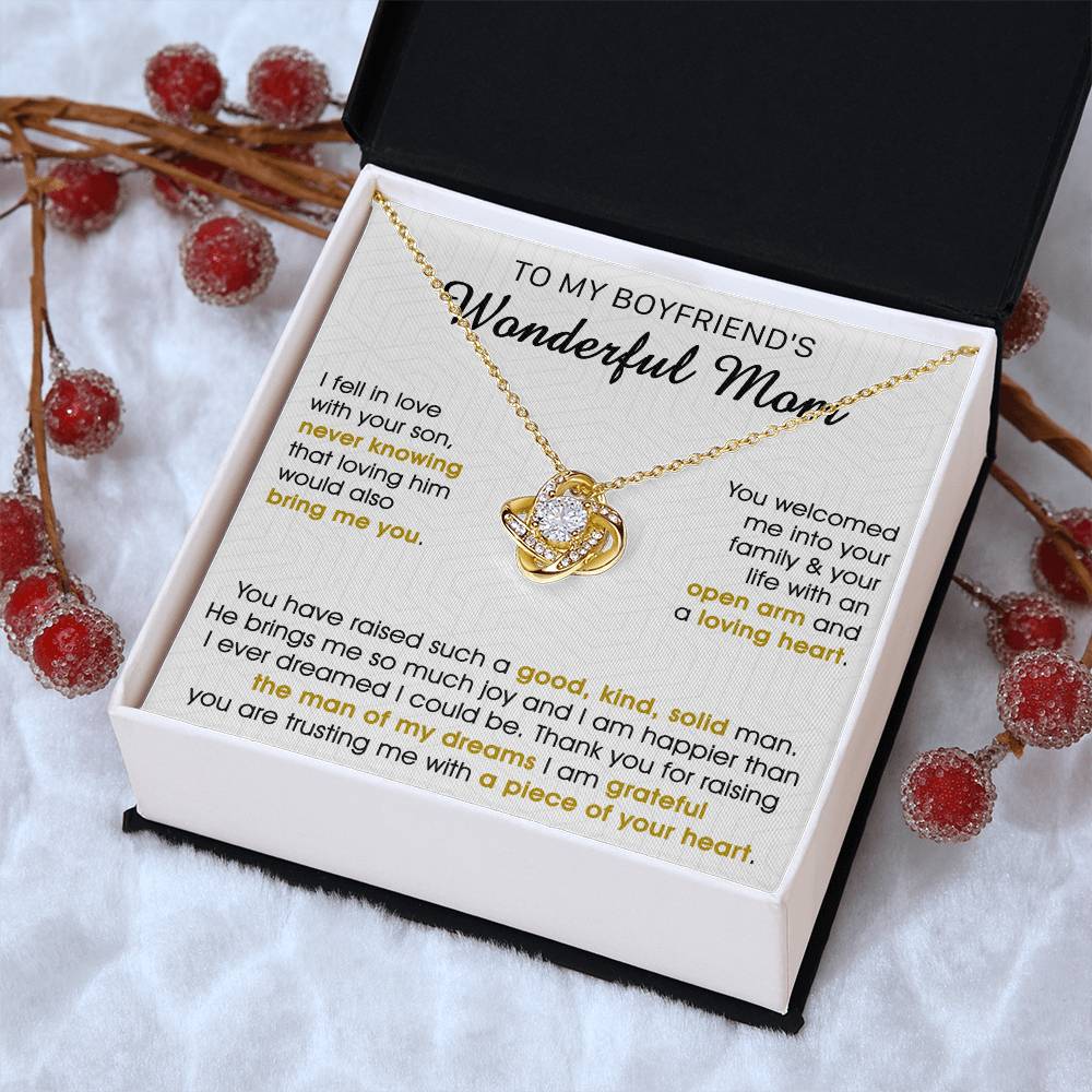 Gift For Boyfriend's Mom Bring Welcomed Solid Man Love Knot Necklace Love Knot Necklace