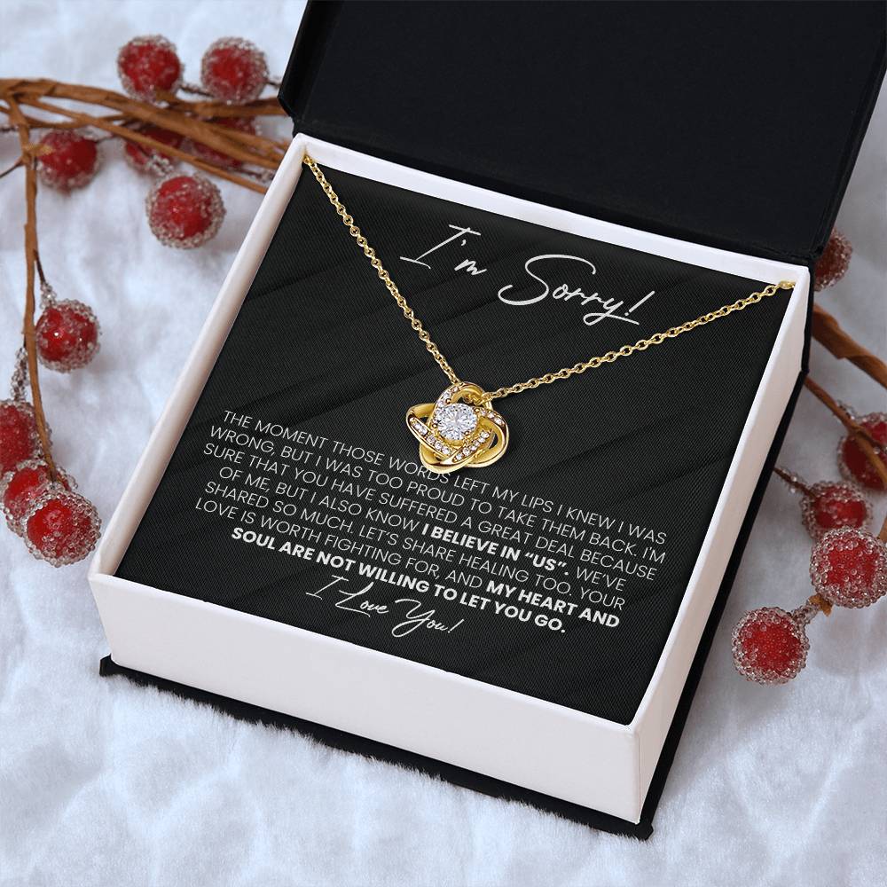 I'm Sorry Love Knot Necklace