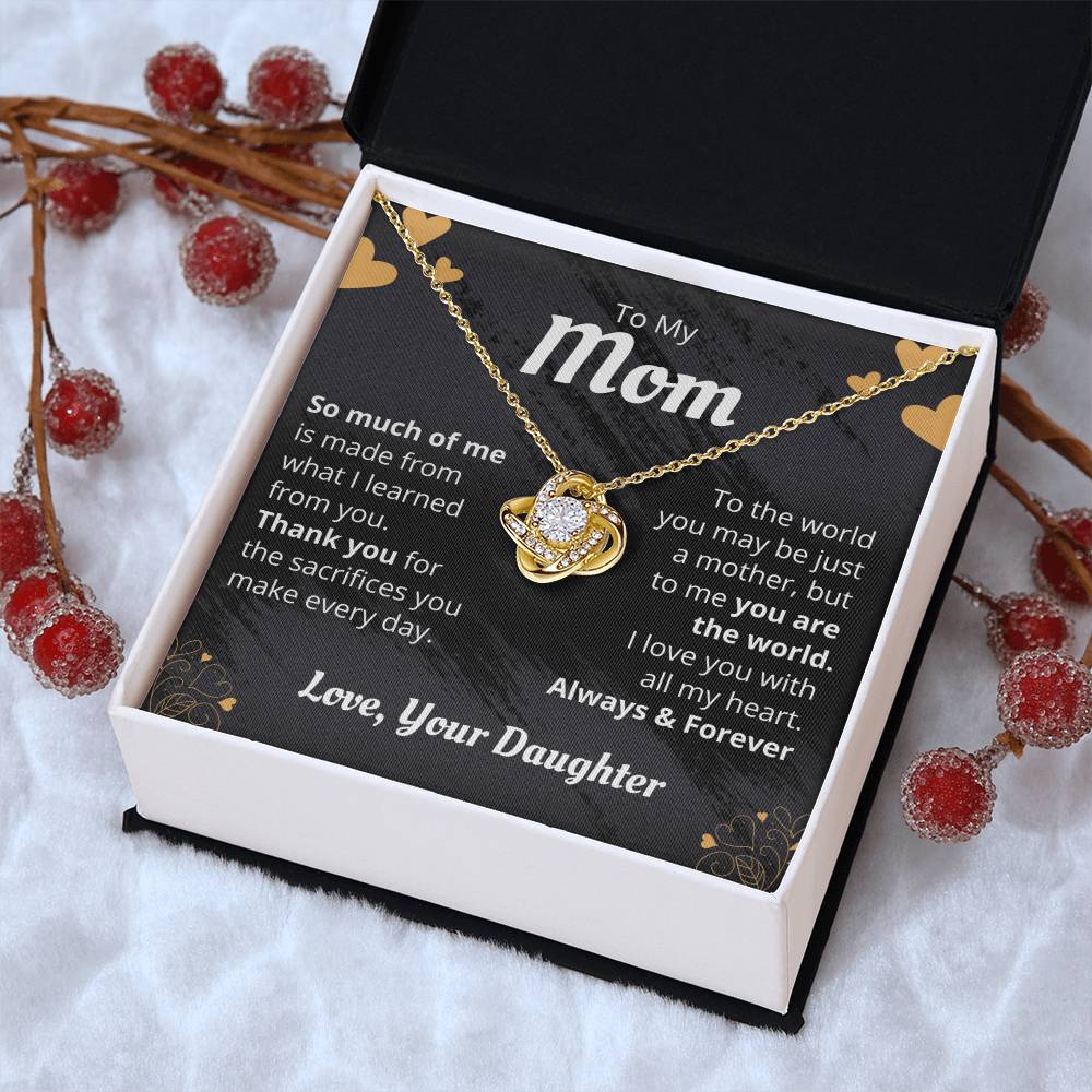 Mom - So Much Of Me - The Love Knot Necklace Love Knot Necklace