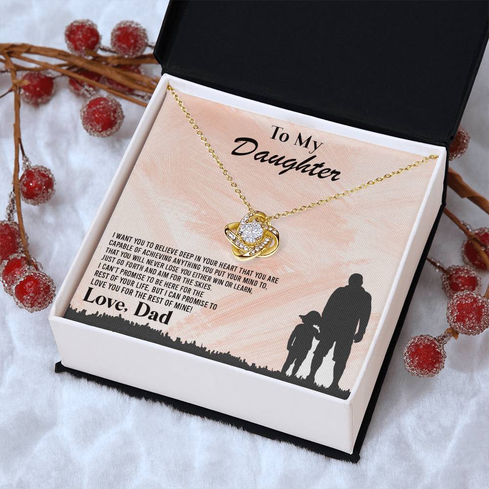 I Want You To Believe Deep In Your Heart ❤️ Love Knot Necklace