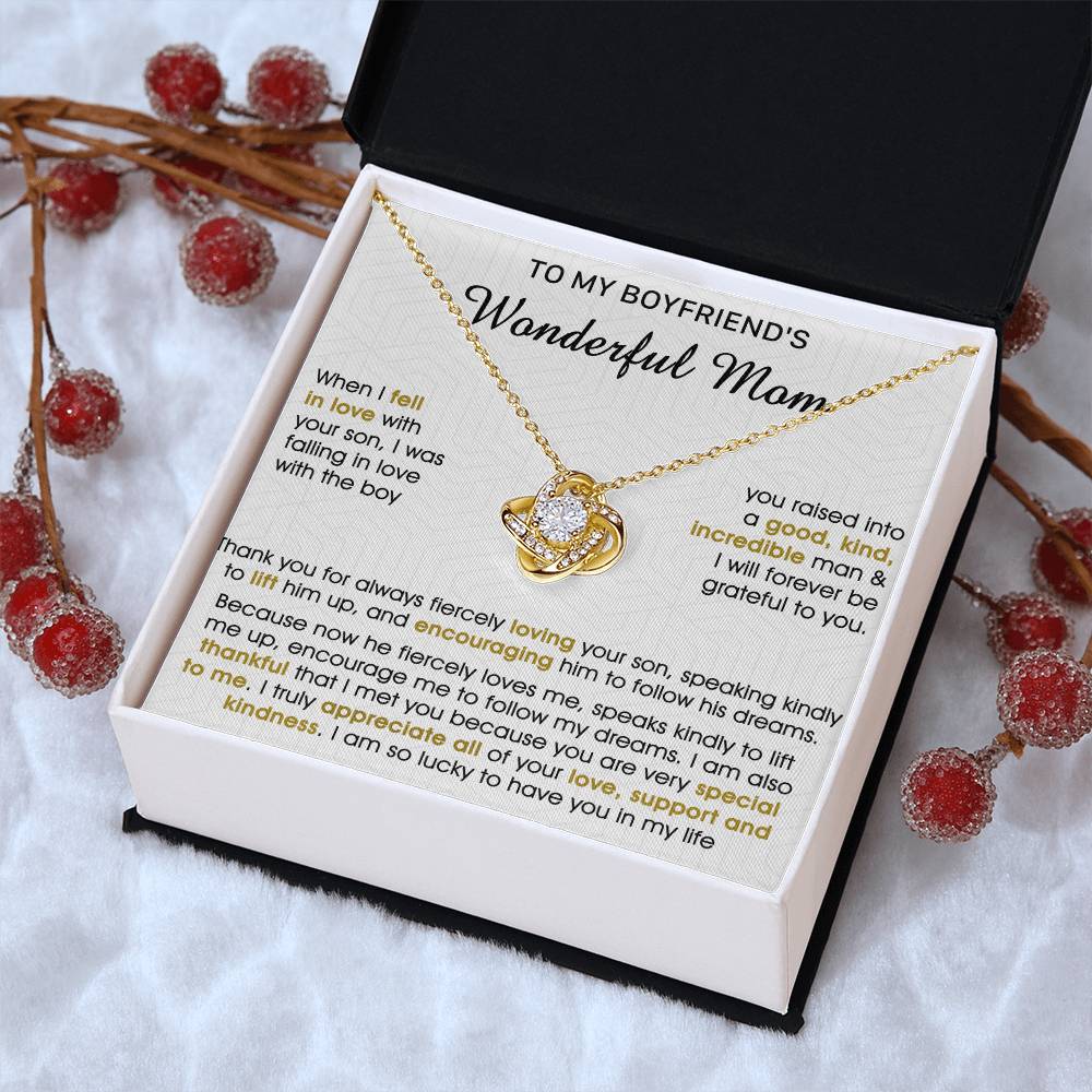 Gift For Boyfriend's Mom - Speak Kindly - Love Knot Love Knot Necklace