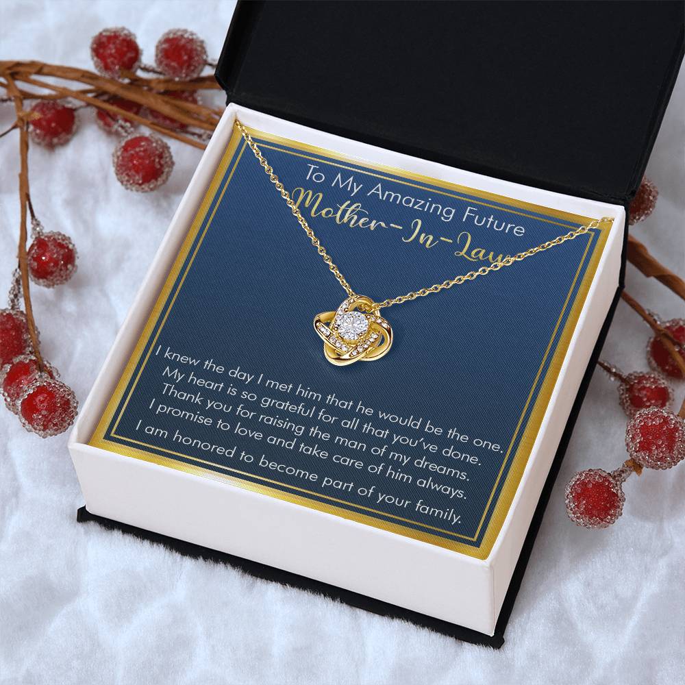 Gift For Future Mother-In-Law - Part Of Your Family - Love Knot Love Knot Necklace