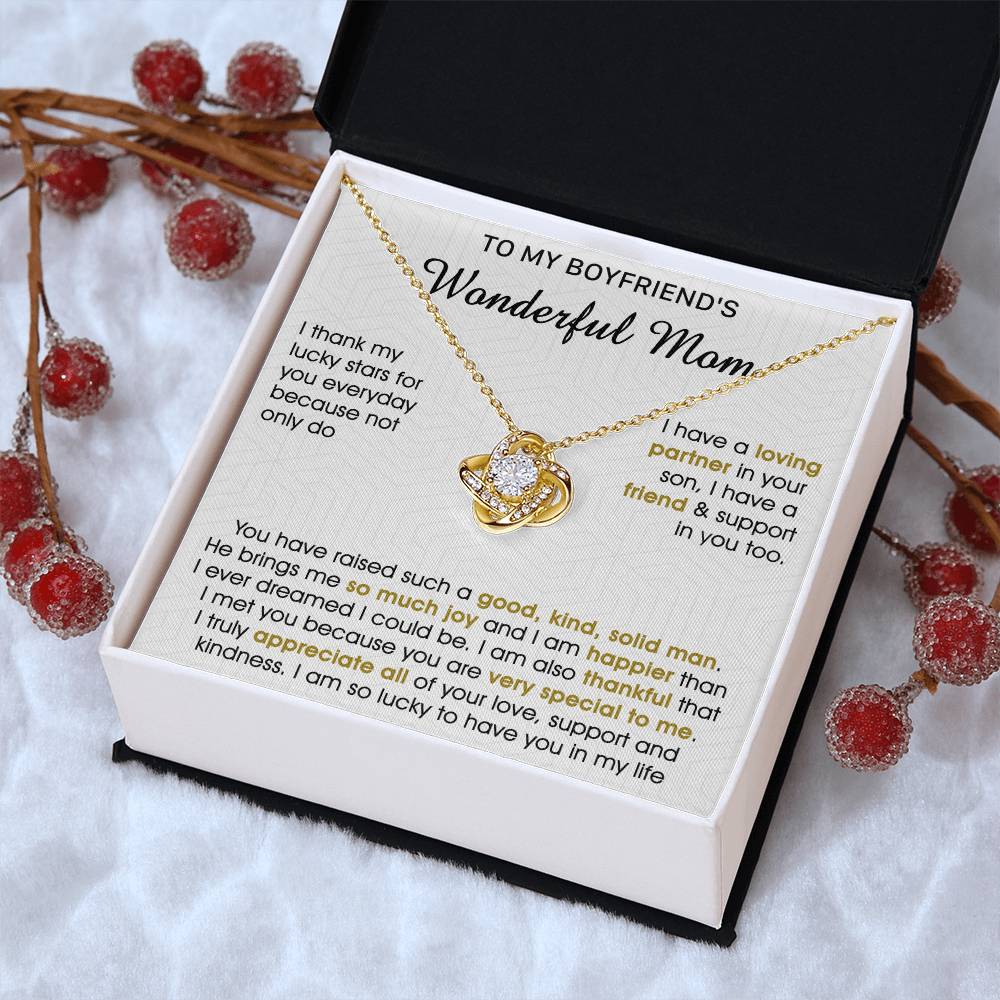 Gift For Boyfriend's Mom - All Of Your Love - Love Knot Love Knot Necklace