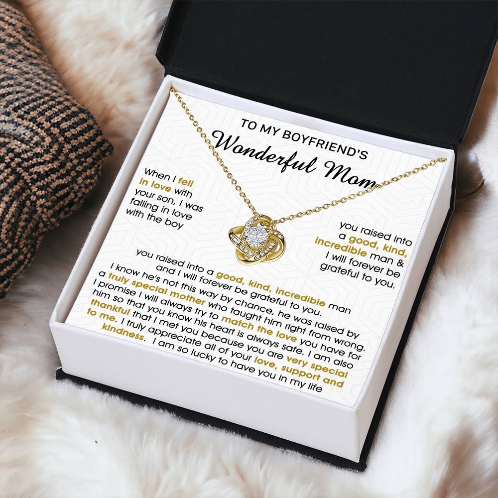 Gift For Boyfriend's Mom - Your Support - Love Knot Love Knot Necklace