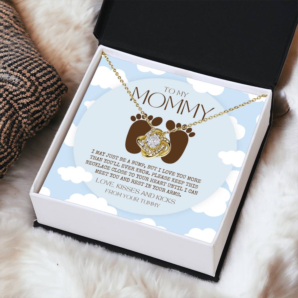New Mom Birthday Pregnant Wife Birthday Gift Birthday Gift For Pregnant Wife Jewelry For Pregnant Wife Expecting Wife Birthday Love Knot Necklace