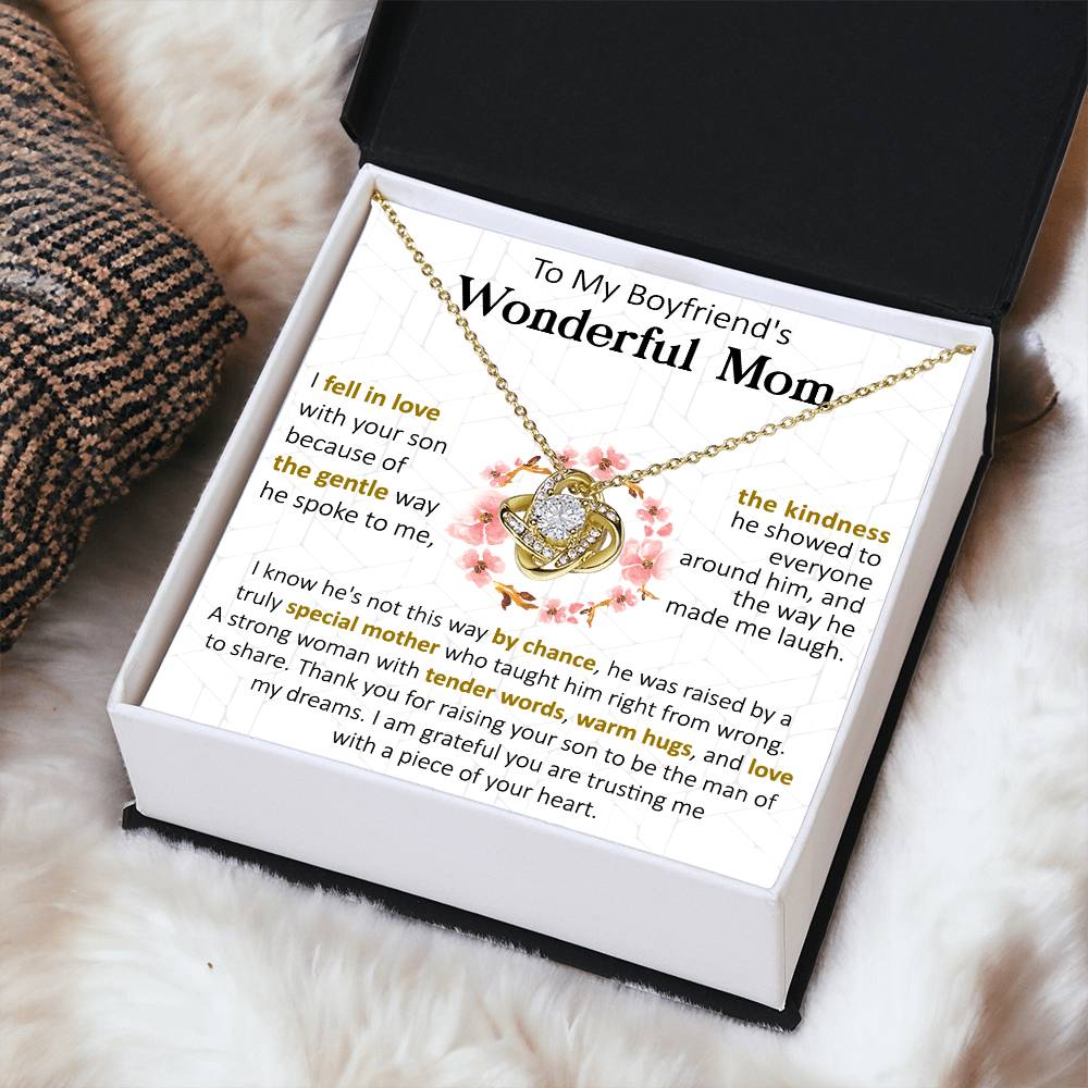Gift For Boyfriend's Mom Gentle By Chance Love Knot Necklace Love Knot Necklace