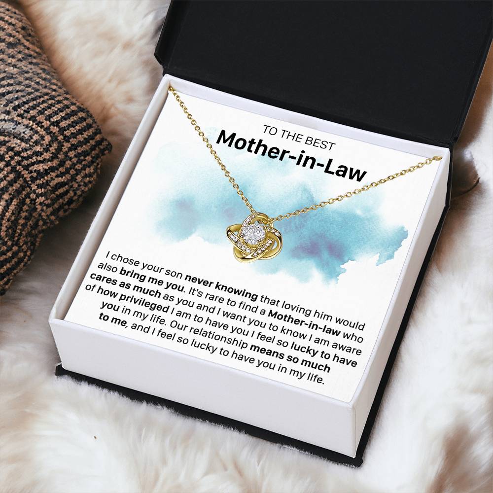 Gift For Mother-In-Law Never Knowing Rare To Find Love Knot Necklace Love Knot Necklace
