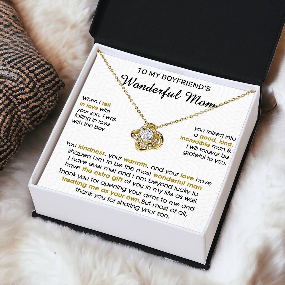Gift For Boyfriend's Mom - As Your Own - Love Knot Love Knot Necklace