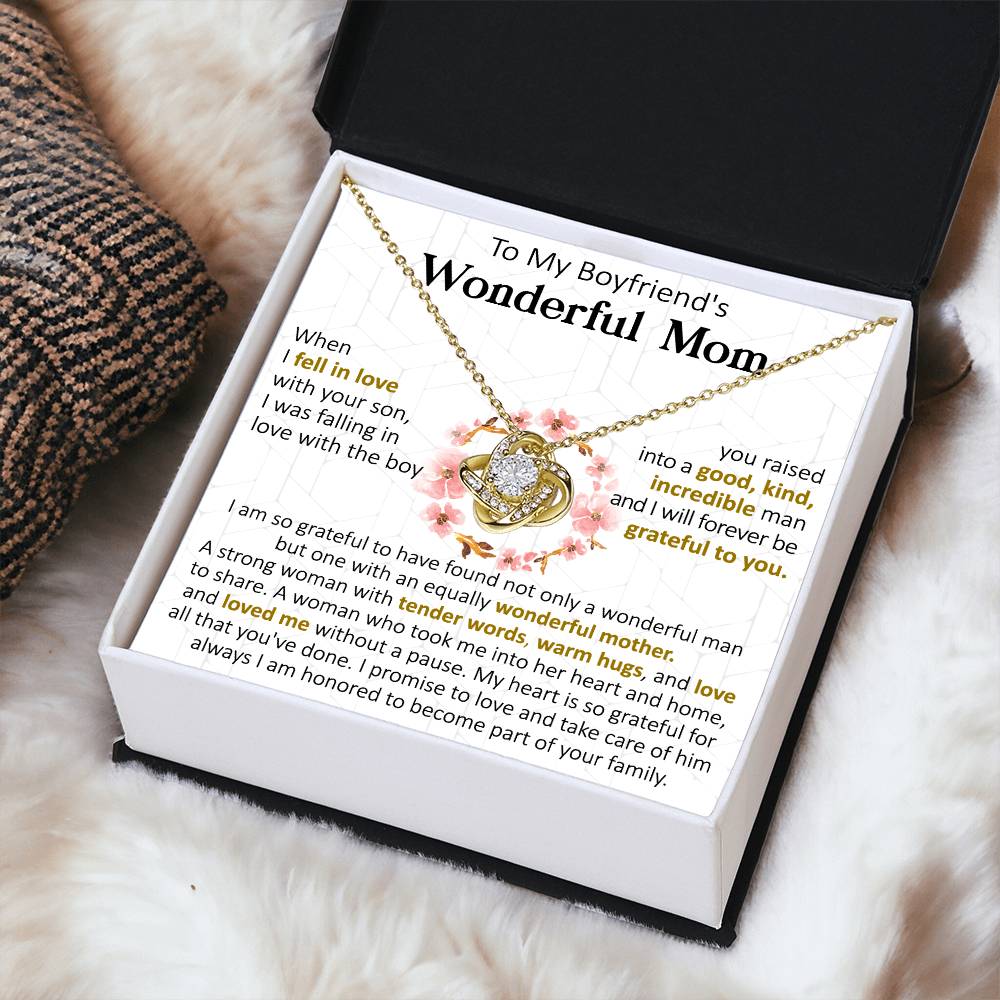 Gift For Boyfriend's Mom Forever Strong Women Love Knot Necklace Love Knot Necklace