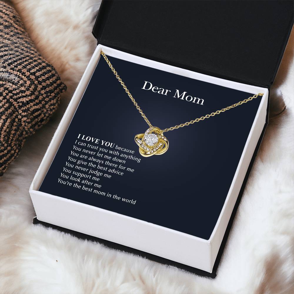 Always There For Me Love Knot Necklace