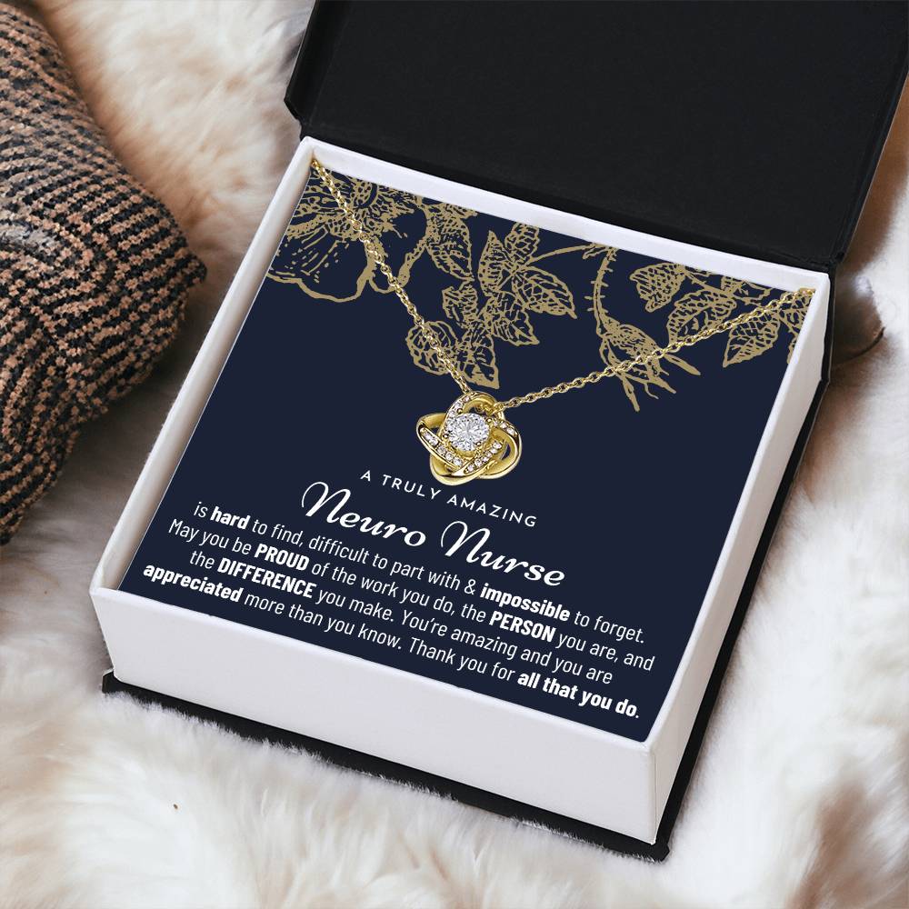 Gift For Neuro Nurse Neuro Nurse Gift Neuro Nurse Appreciation Gift Love Knot Necklace