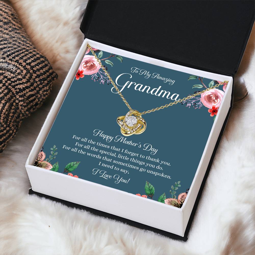 Mothers Day Gift For Grandma Grandma Mothers Day Gift Grandma Necklace Gift On Mothers Day Mothers Day Jewelry For Grandma Love Knot Necklace