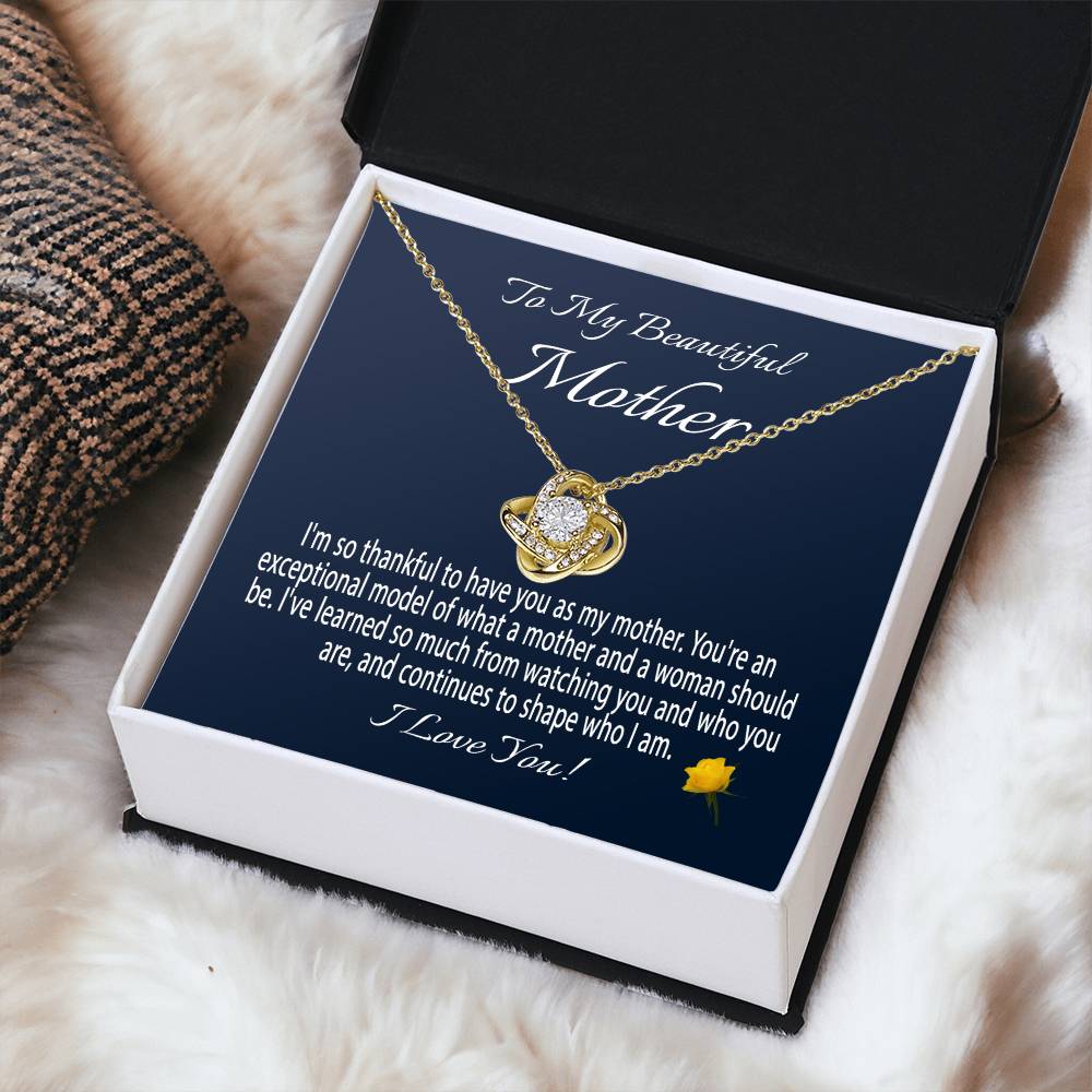 Mothers Day Gift From Daughter Mother's Day Necklace To My Beautiful Mom Necklace Mom Gift From Son Mom Necklace 2 Love Knot Necklace