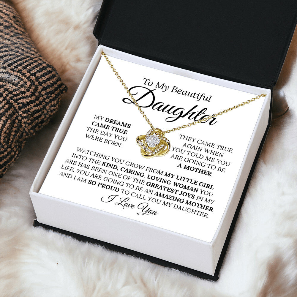 Heartfelt Mother-To-Be Mother's Day Gift Love Knot Necklace