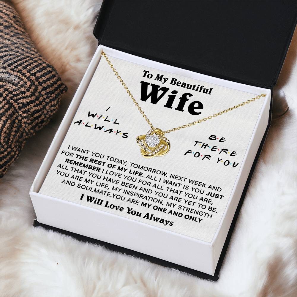 Gift For Wife Lux Be There The Rest Love Knot Necklace Love Knot Necklace