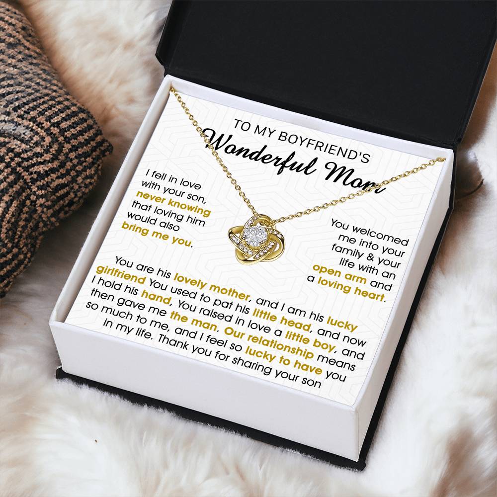 Gift For Boyfriend's Mom Bring Welcomed Lovely Mother Love Knot Necklace Love Knot Necklace