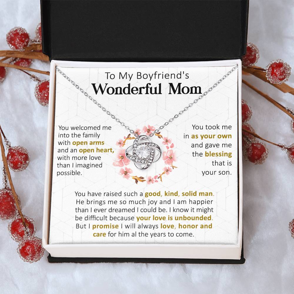 Gift For Boyfriend's Mom Welcomed Solid Man Love Knot Necklace Love Knot Necklace