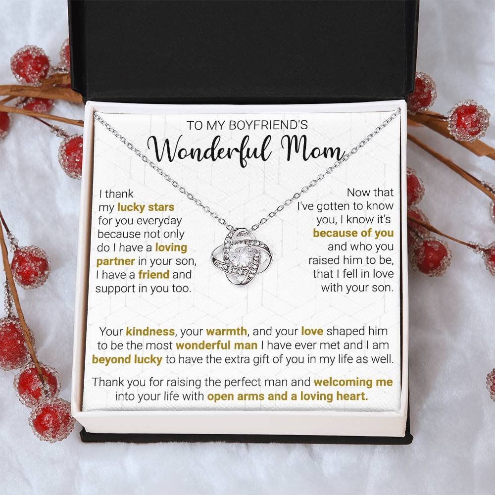 Gift For Boyfriend's Mom - Lucky Stars - Love Knot Love Knot Necklace