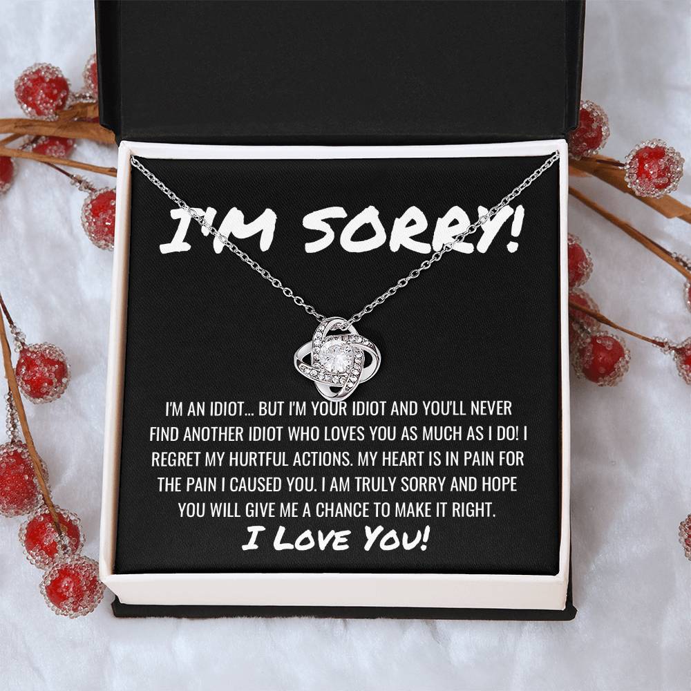 Sorry Apology Necklace 10 Love Knot Necklace