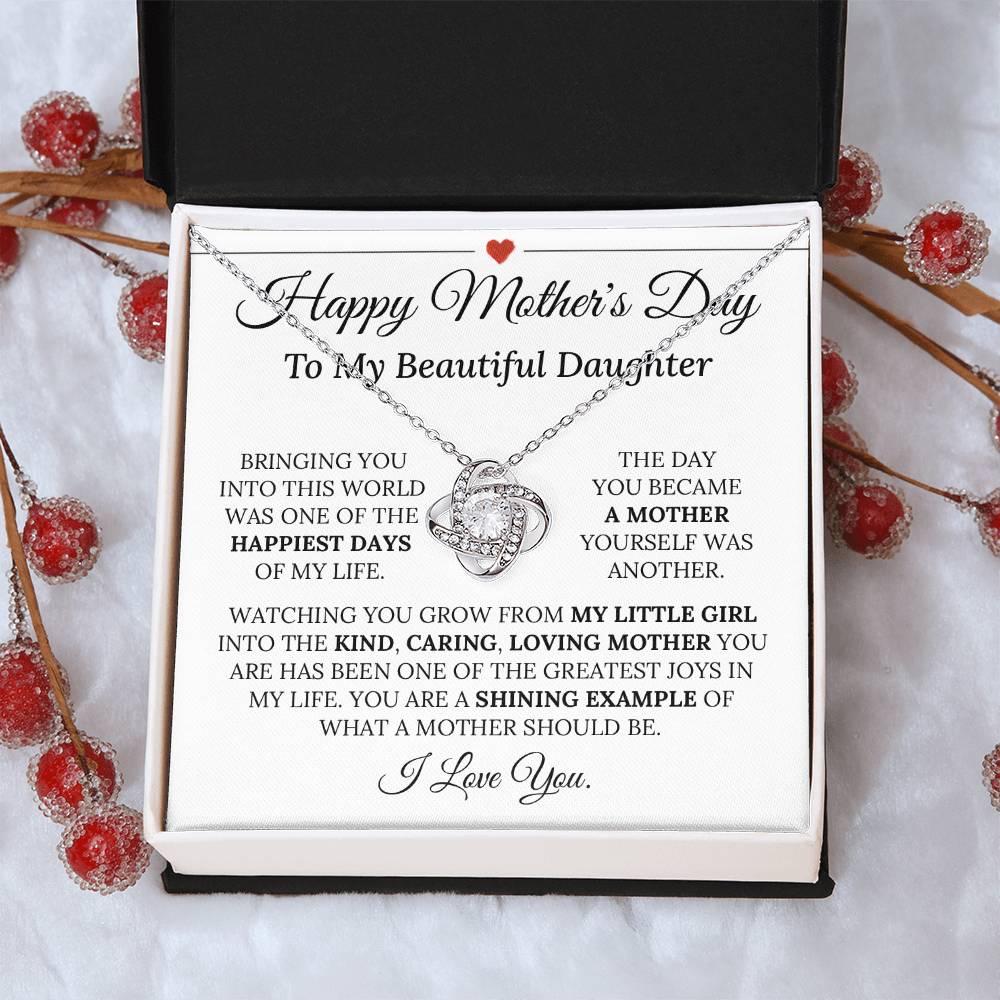 Heartfelt Mother's Day Gift For Daughter 1 Love Knot Necklace