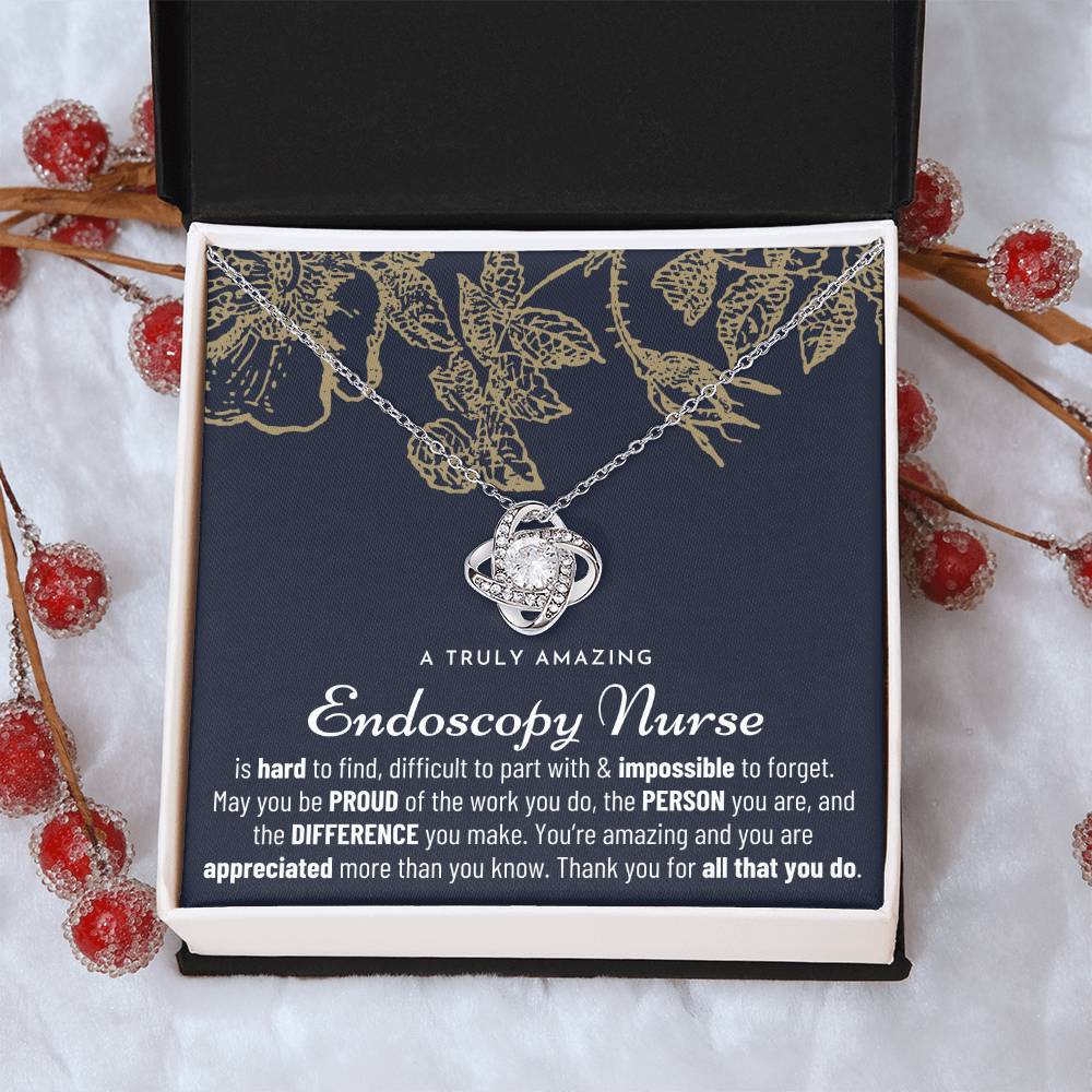 Gift For Endoscopy Nurse Endoscopy Nurse Gift Endoscopy Nurse Appreciation Gift Love Knot Necklace