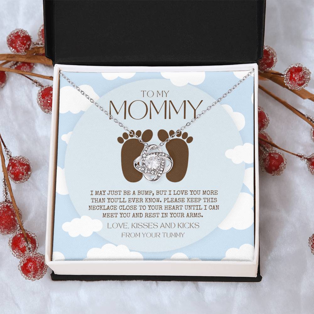 New Mom Birthday Pregnant Wife Birthday Gift Birthday Gift For Pregnant Wife Jewelry For Pregnant Wife Expecting Wife Birthday Love Knot Necklace