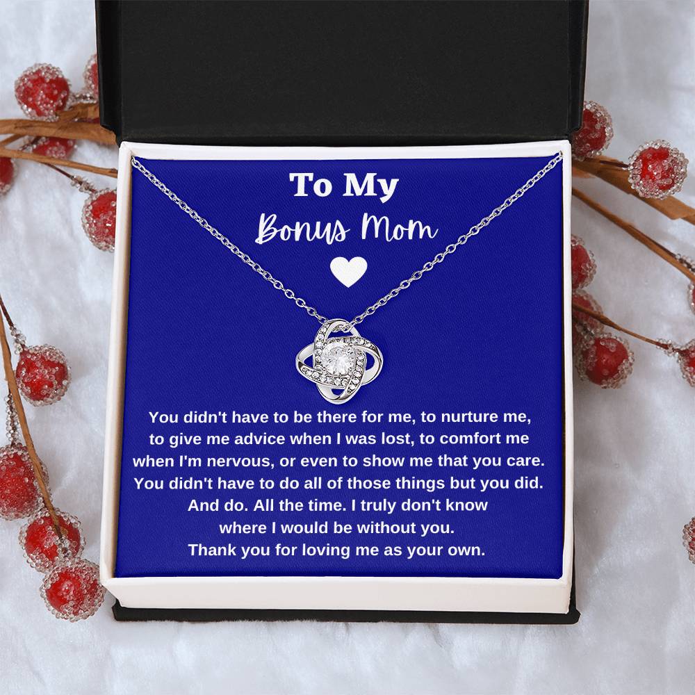 Gift For Bonus Mom - Loveknotnecklace 1 Love Knot Necklace