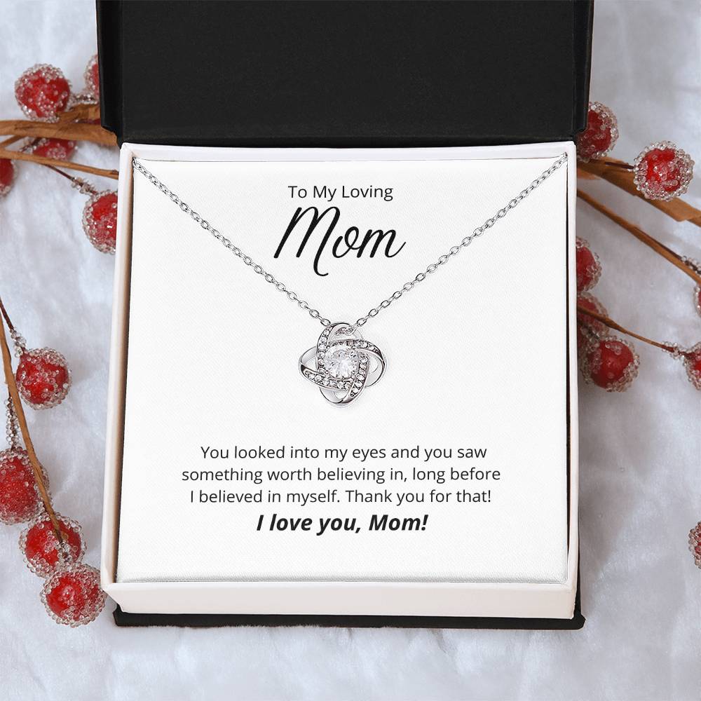 Thank You For Believing In Me 💐 1 Love Knot Necklace