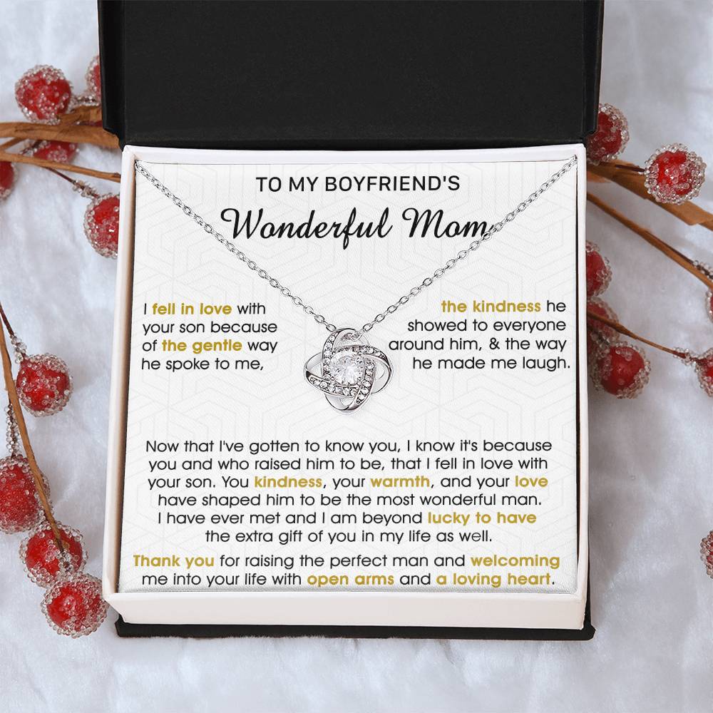 Gift For Boyfriend's Mom Gentle Way Gotten Know Love Knot Necklace Love Knot Necklace