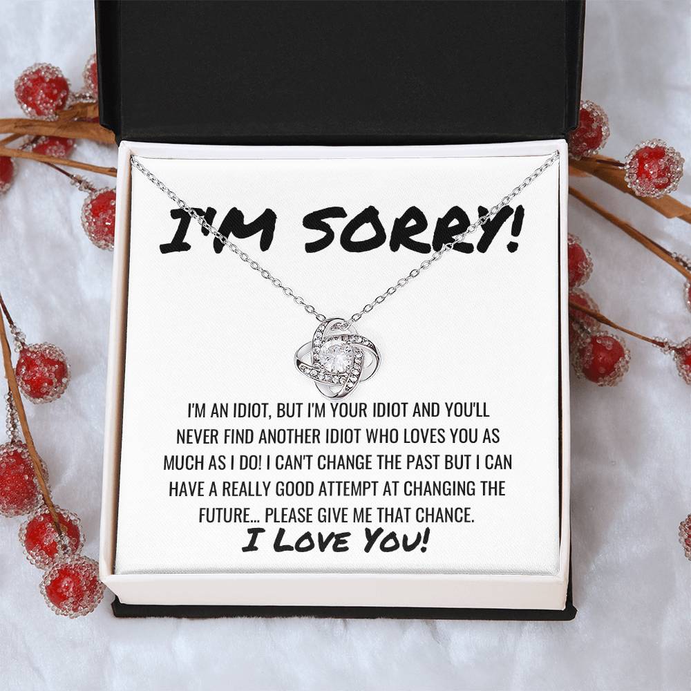 Sorry Apology Necklace 8 Love Knot Necklace